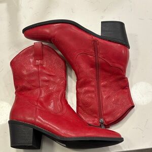 Dream Pairs Red Cowboy Boots